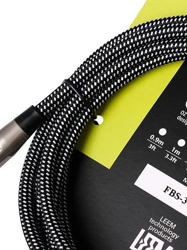 Leem FBS-3(BK/WH) Кабель инструментальный, черный/белый.
