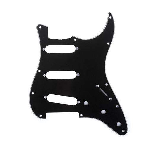 Musiclily MX1388BK Защитная накладка для электрогитары, Fender Stratocaster, 3 слоя, черная.