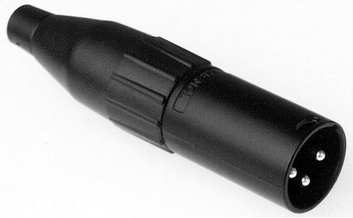 Amphenol AC3MMB Разъем XLR кабельный папа, 3 контакта, штекер, точеные контакты, цвет - черный.