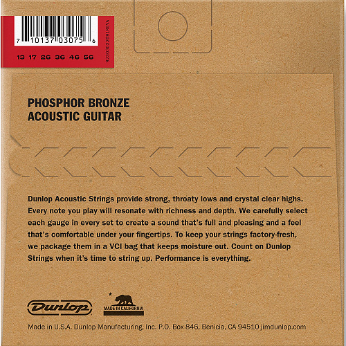Dunlop DAP1356 (13-56) Комплект струн для акустической гитары.