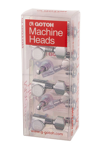 Gotoh SG381-07-C-L6 Комплект колков для гитары 6л, хром.