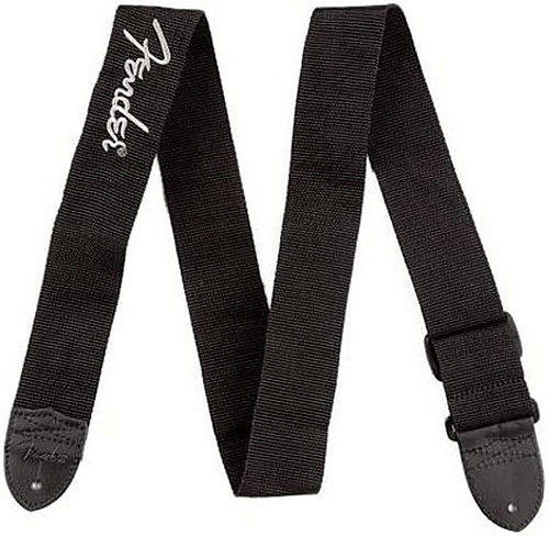 Fender Black Strap/White Logo Ремень для гитары.