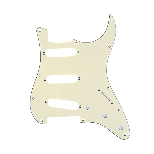 Musiclily MX1388CM Защитная накладка для электрогитары, Fender Stratocaster, 3 слоя, кремовая.